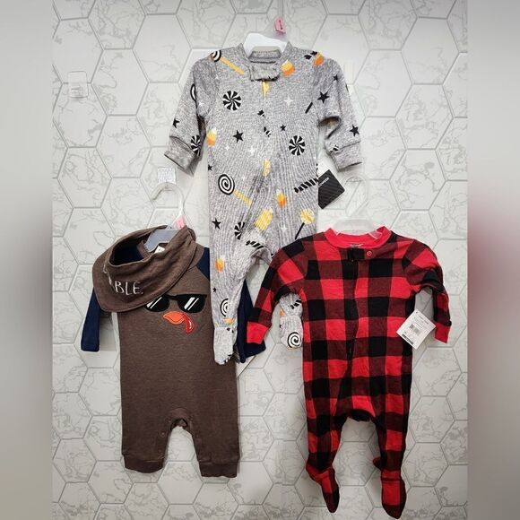 Nwt Holidays Thanksgiving, Halloween, Christmas Boys Bundle,  Size 0-3 months - Picture 1 of 4